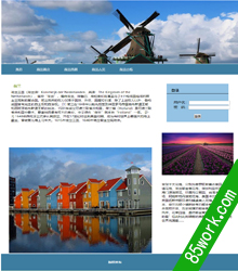 荷兰旅游网页设计作业成品