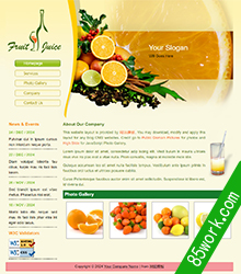 橘子简洁网页设计作业成品模板